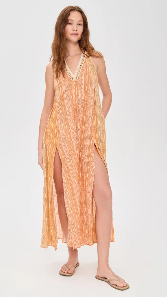 Poupette St Barth Long Dress Nava Stripe Coverup 6