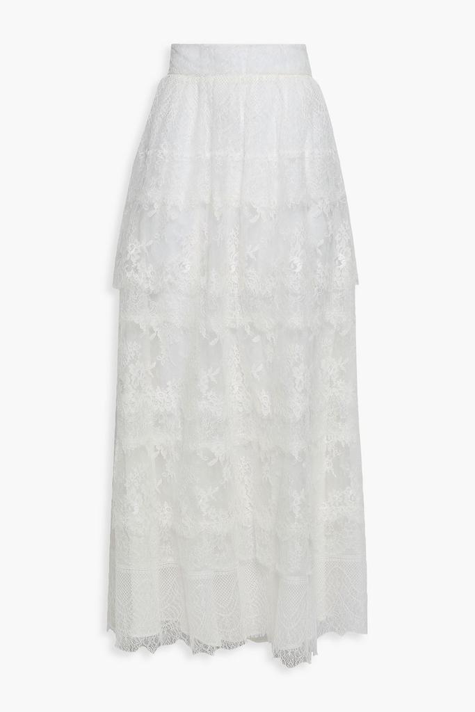 Valentino Tiered lace maxi skirt