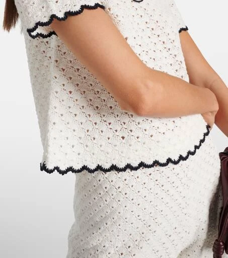 Zimmermann Halliday pointelle scalloped polo shirt 5