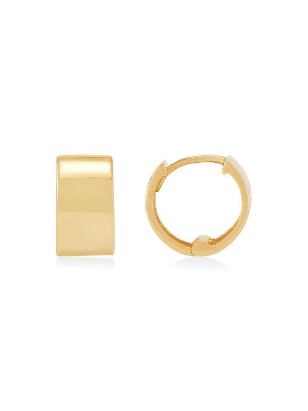 Saks Fifth Avenue 14K Yellow Gold Huggie Earrings 1