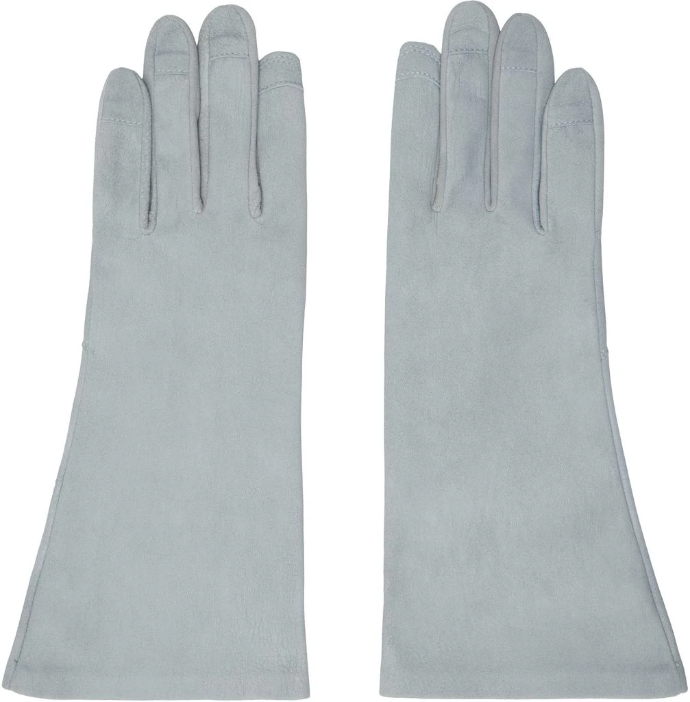 Rick Owens Blue Megablister Leather Gloves 1