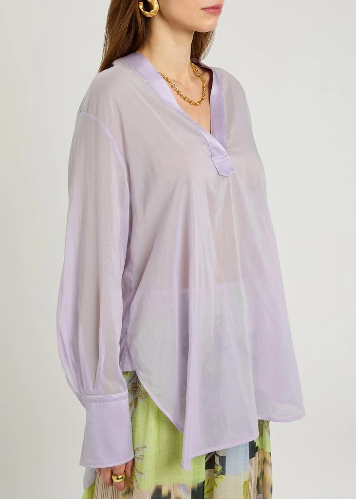 FORTE_FORTE Semi-sheer cotton-blend voile shirt 2