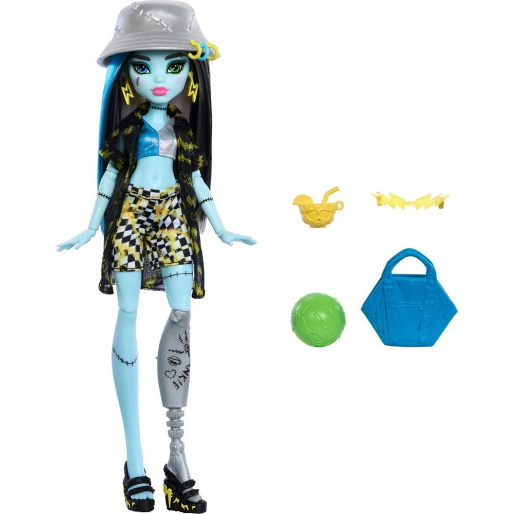 Monster High Scare-Adise Island Frankie Stein Fashion Doll with Swimsuit Accessories 1