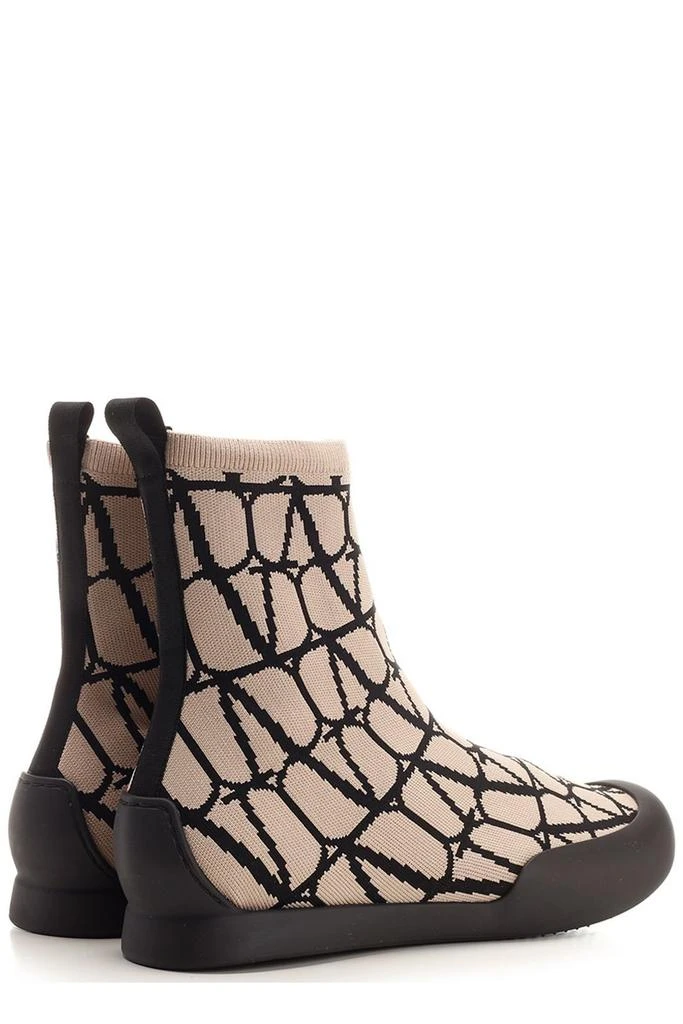 Valentino Valentino Toile Iconographe Round Toe Sock Boots 3