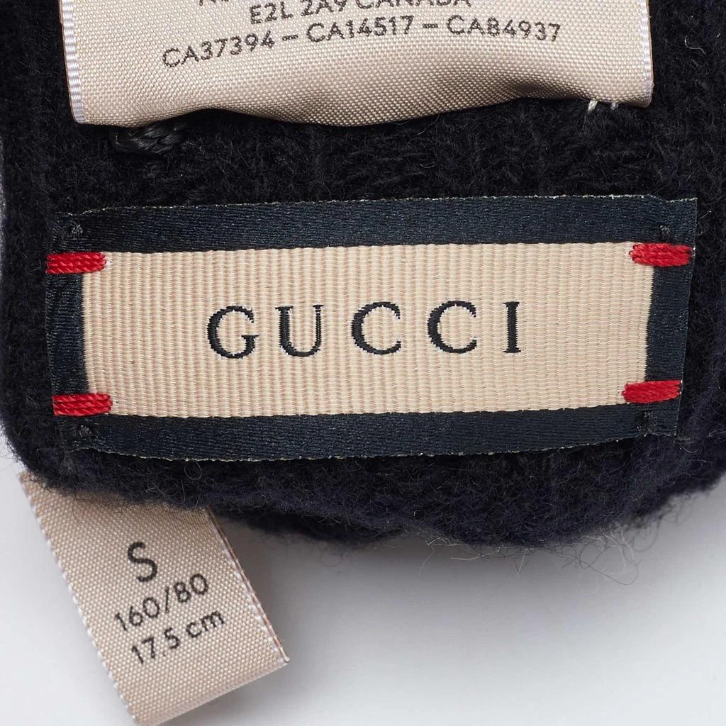 Gucci Gucci Black GG Cashmere Knit Fingerless Gloves S 4