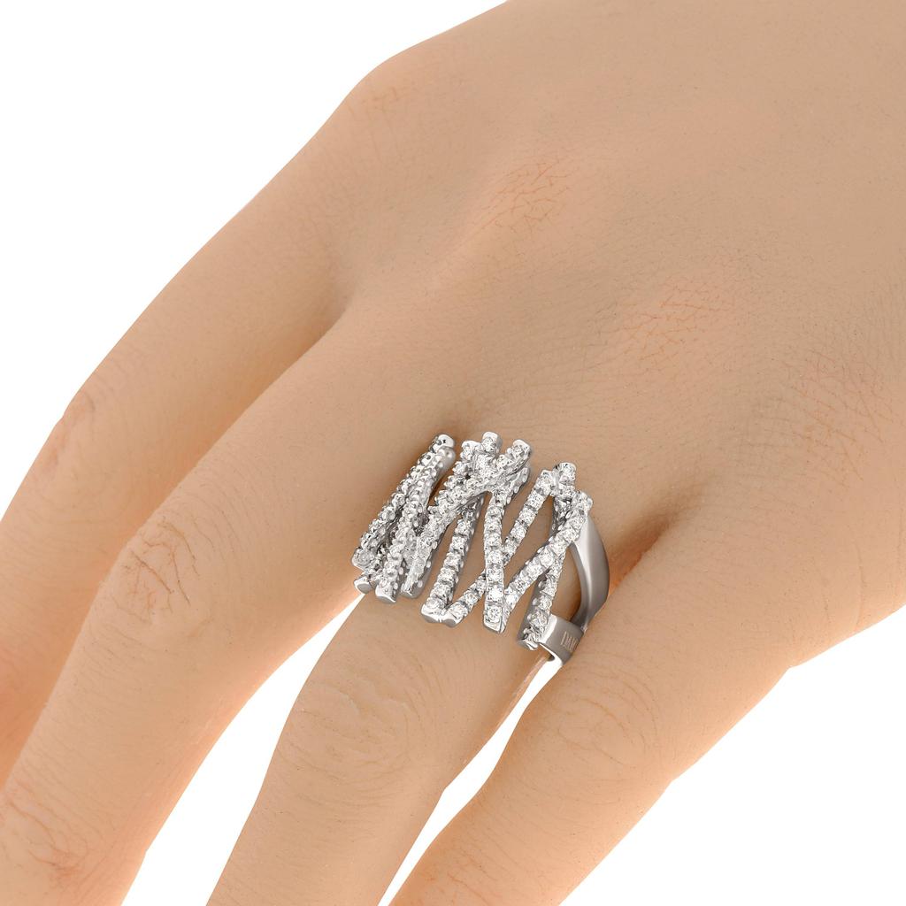 Damiani Damiani 18K White Gold, Diamond 0.84ct. tw. Statement Ring Sz. 7.25 241368
