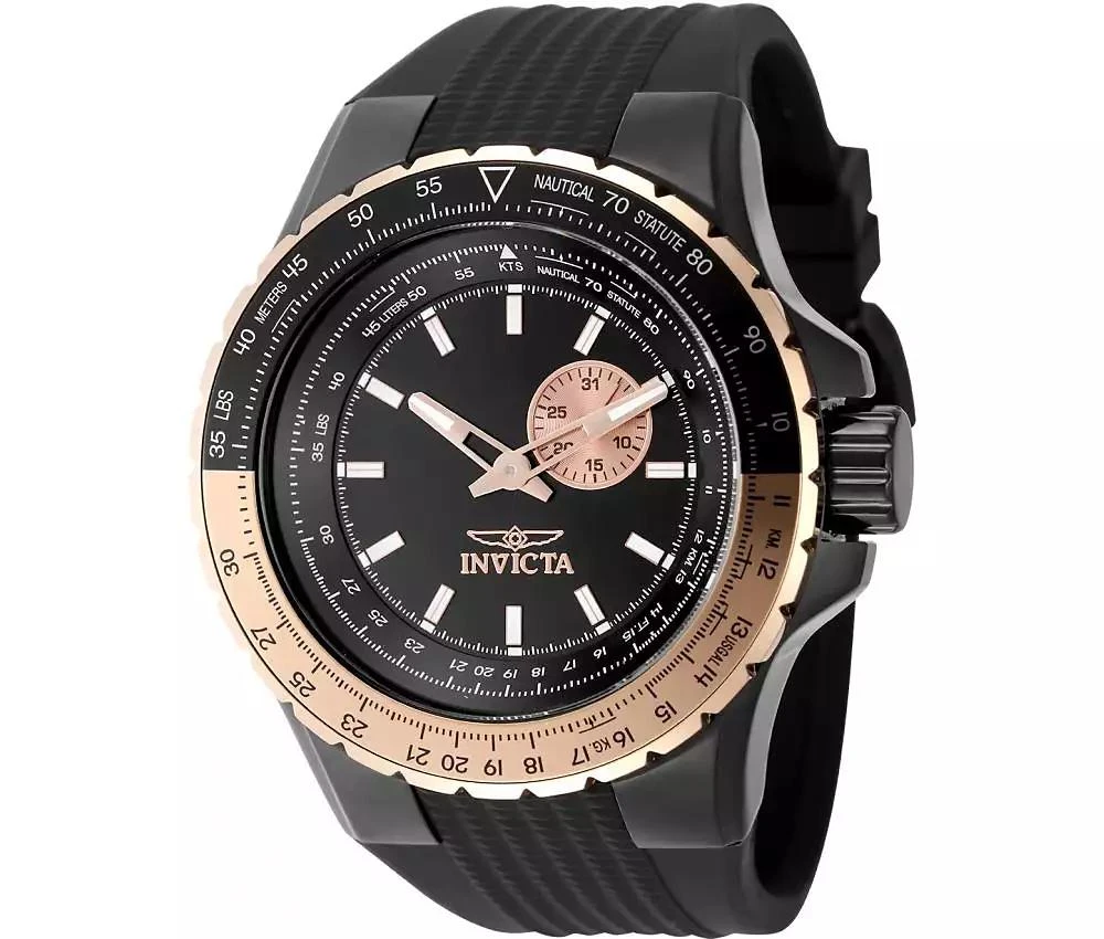 Invicta Men's 49725 Aviator Quartz VD72 Black Dial Watch 1