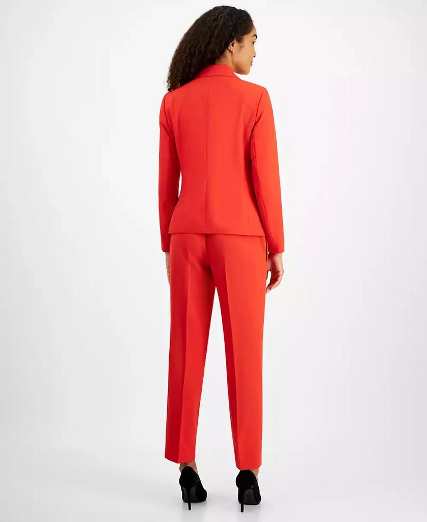 Le Suit Women
s One-Button Straight-Leg Pantsuit, Regular 
Petite 2