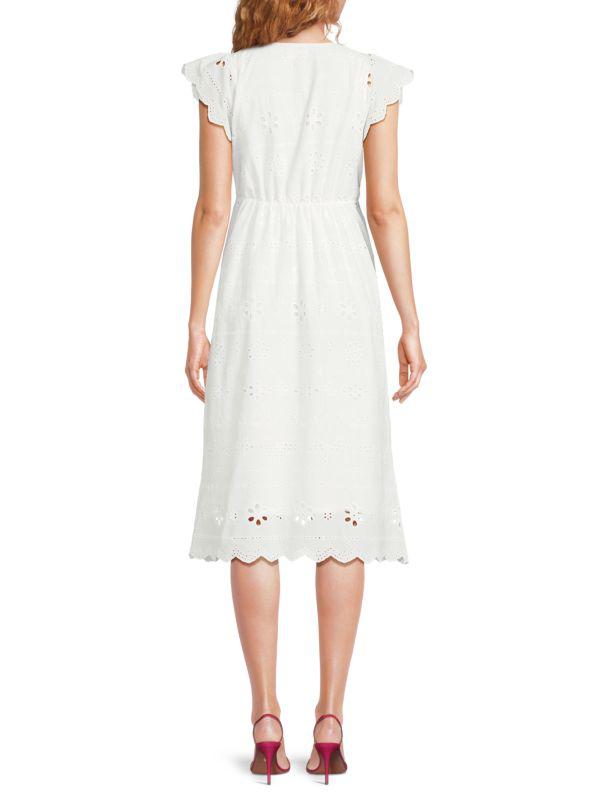 Lea & Viola ​Eyelet Cotton Midi-Dress