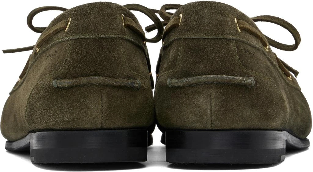 Bally Khaki Plume Boat Shoes 2