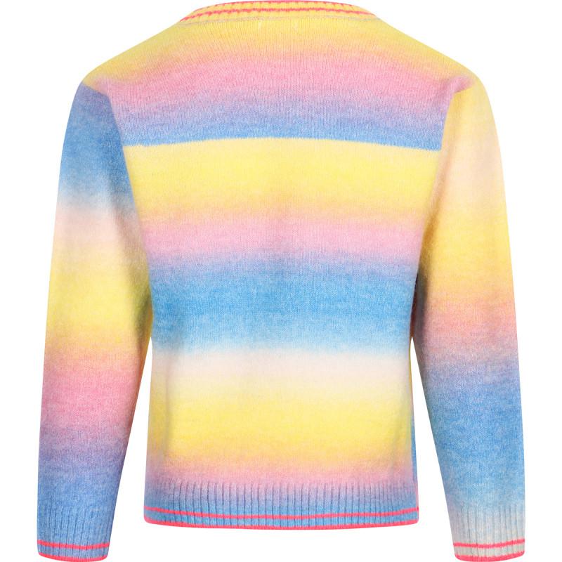 Billieblush Colorful striped logo sweater