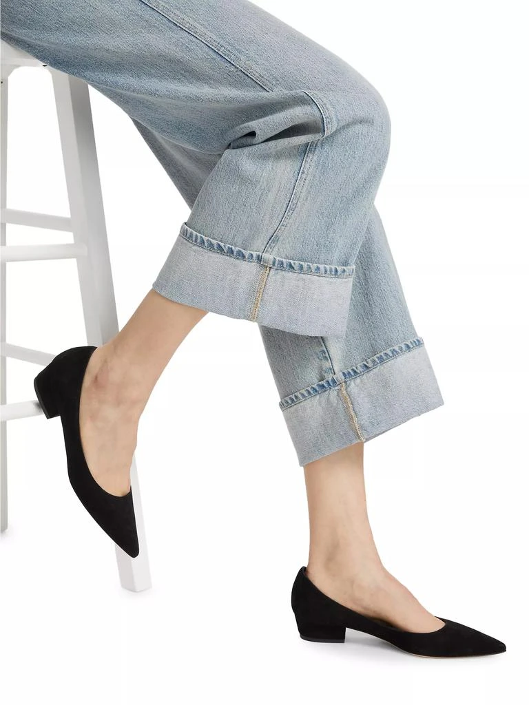 VERONICA BEARD Taylor Wide-Leg Cuffed Jeans 6