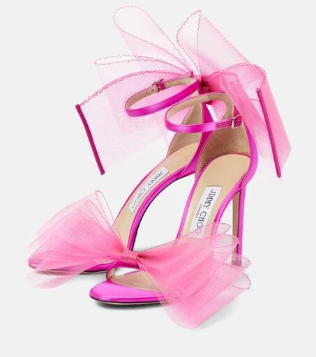 Jimmy Choo Aveline 100 bow-trimmed sandals 5