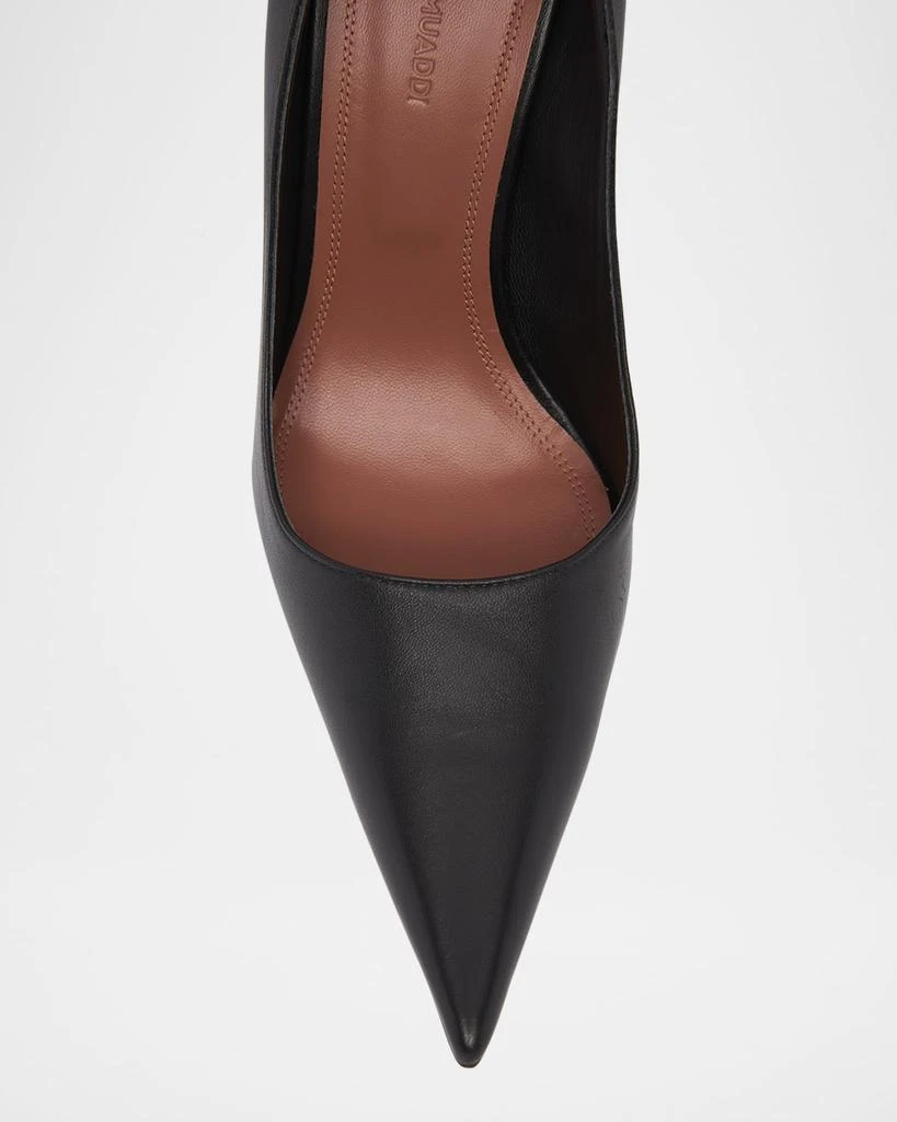 Amina Muaddi Barbara Leather Stiletto Pumps 5
