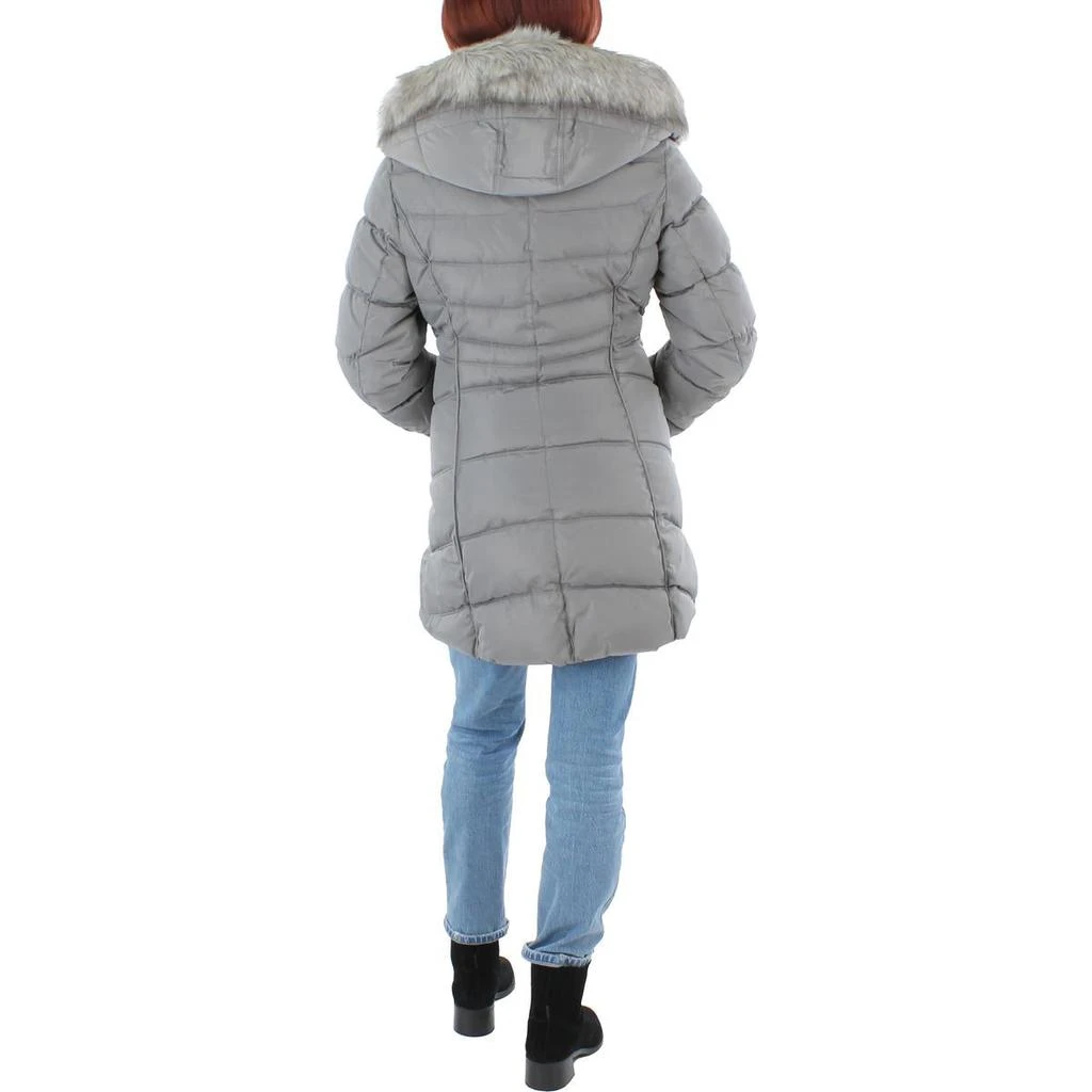 Laundry by Shelli Segal Womens Outerwear Faux Trim Coat 2