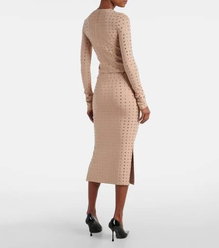 Max Mara Nome crystal-embellished midi skirt 3