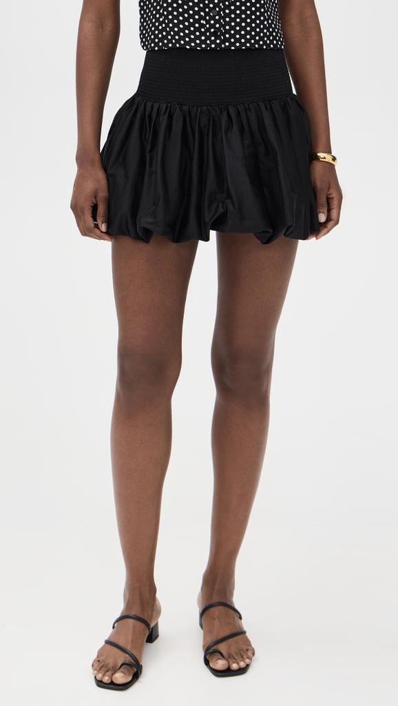 Alice + Olivia Arden Drop Smocked Waist Bubble Hem Mini Skirt