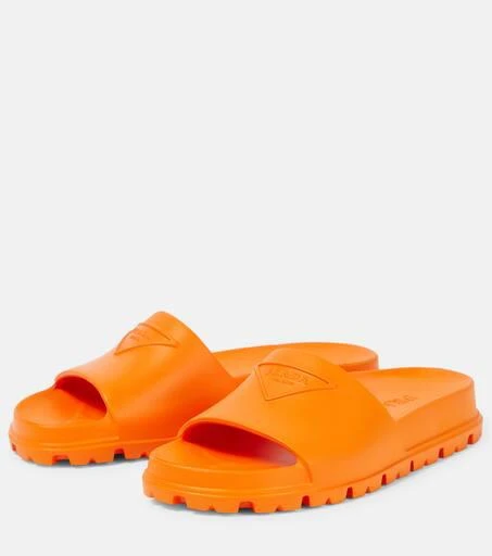 Prada Logo rubber slides 5