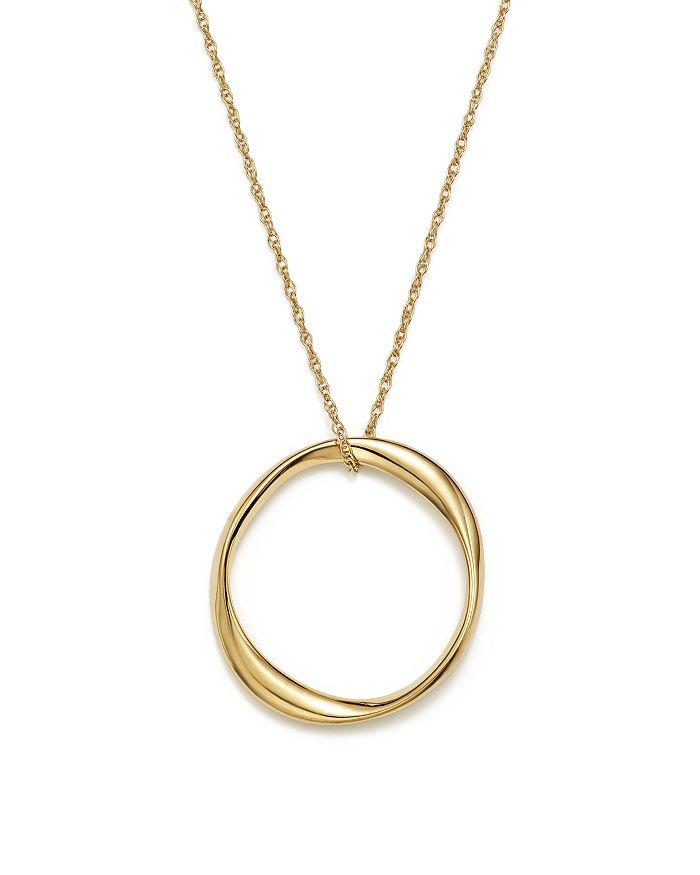Bloomingdale's 14K Yellow Gold Twisted Ring Pendant Necklace, 18" - Exclusive