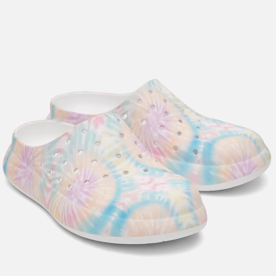 TOMS TOMS WOMEN'S ALPARGATA MALLOW VEGAN MULES - CANDY PINK TIE DYE