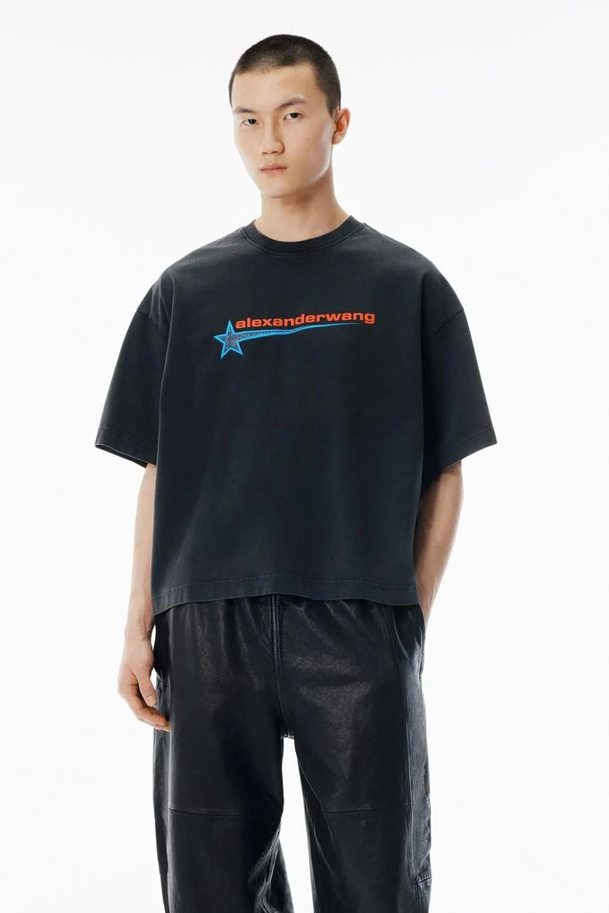 Alexander Wang Unisex Washed Black Star Graphic Tee