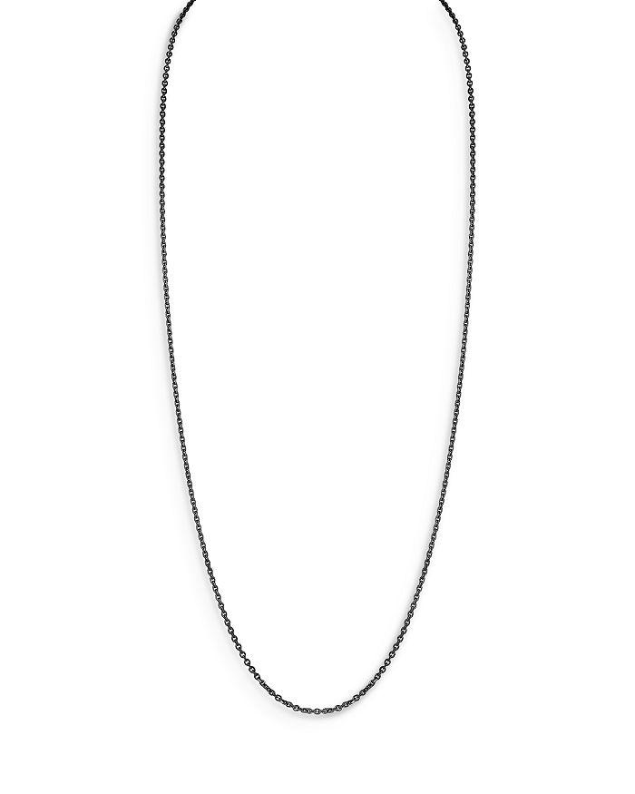 Walters Faith Men's 18K Black Gold Cable Link Chain Necklace, 20"