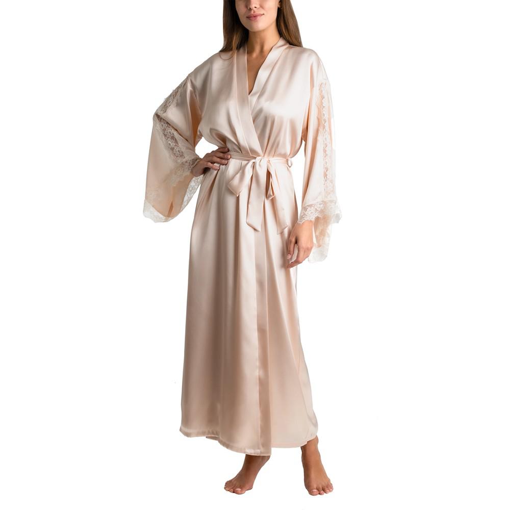 Linea Donatella Women's Luxe Brides Blush Lingerie Long Robe