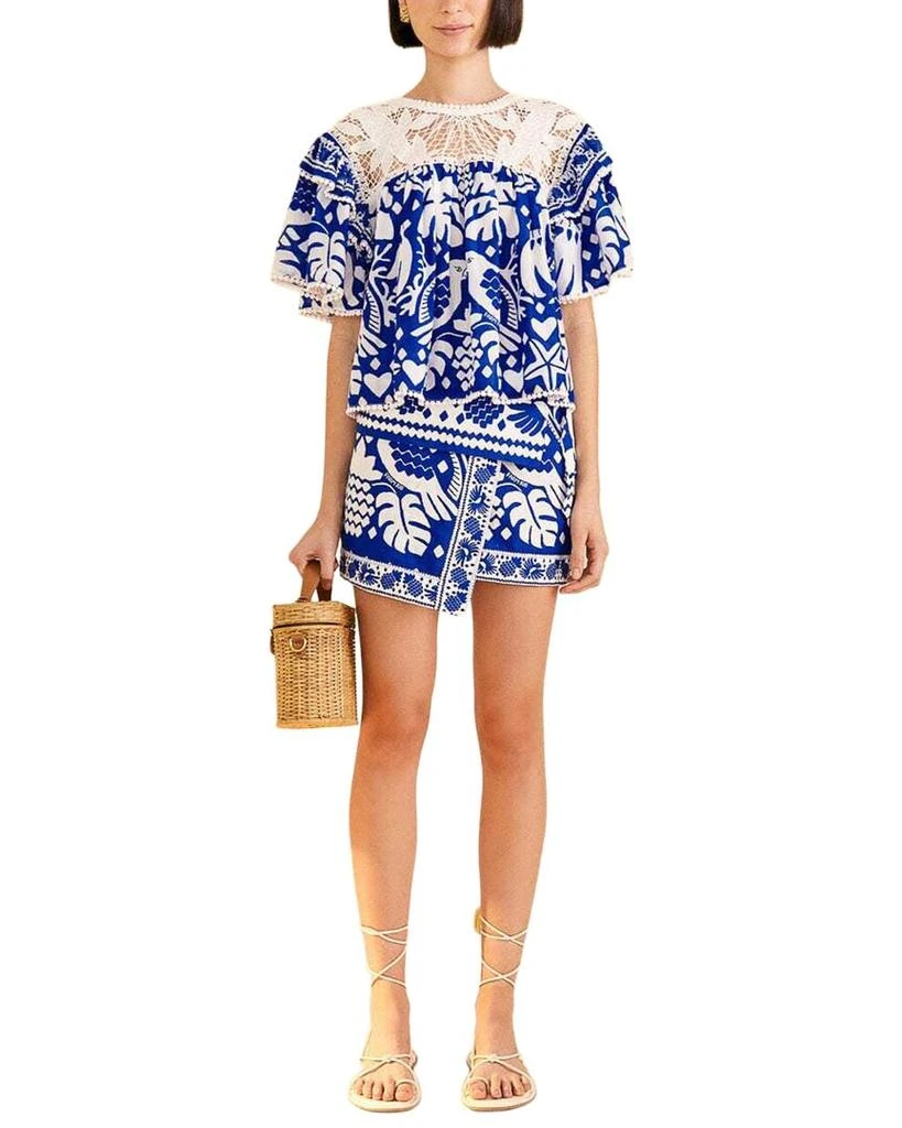 Farm Rio Jungle Scarf Blouse