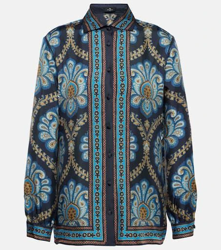 ETRO Printed silk twill shirt 1