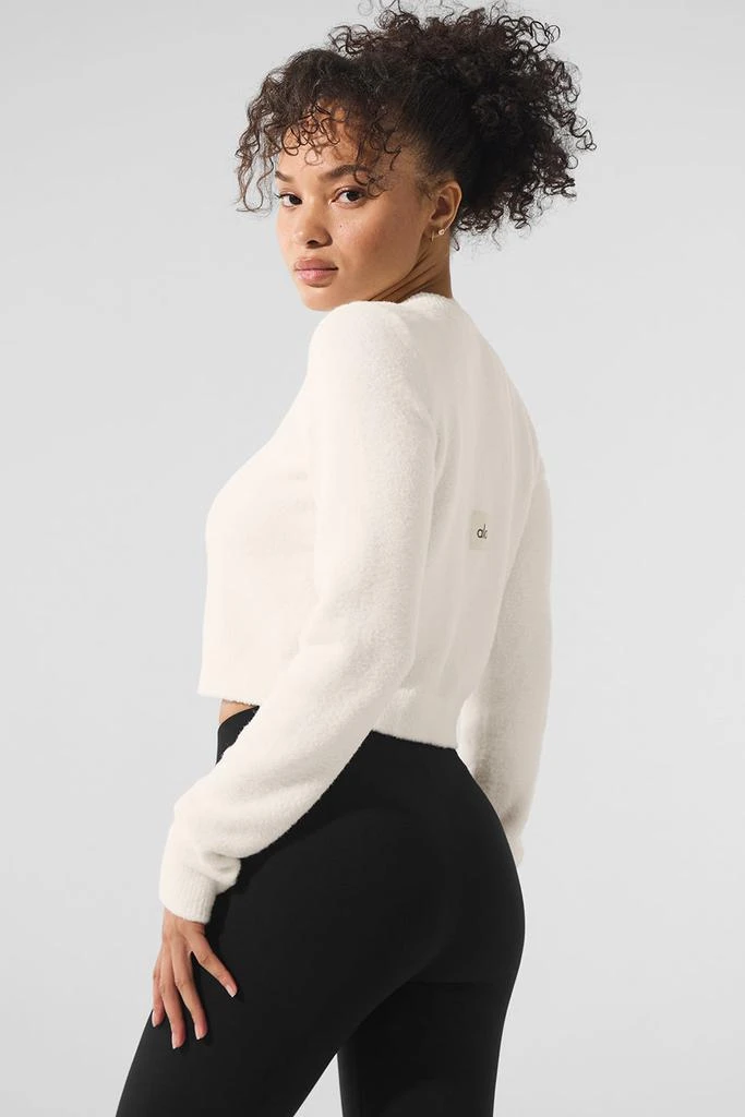 Alo Snuggle Up Sweater Cropped Cardigan - Ivory 3