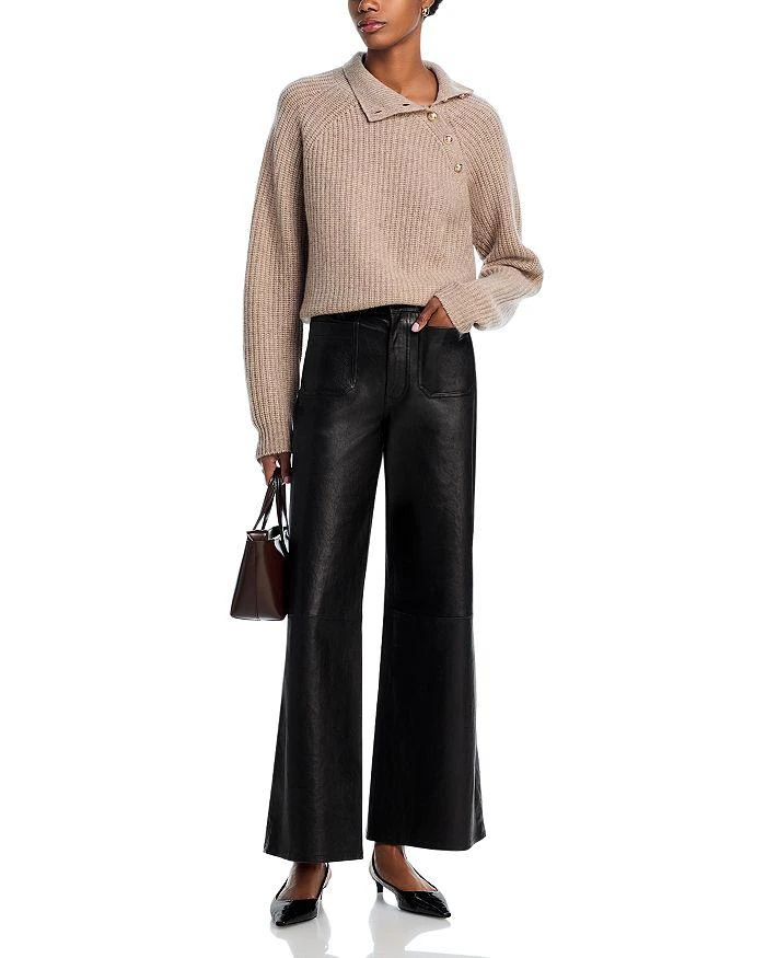 AQUA AQUA 100% Cashmere Button Raglan Sleeve Sweater - Exclusive 2