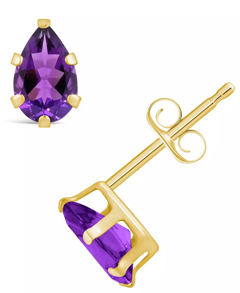 Macy's Gemstone Stud Earrings in 10k Yellow Gold