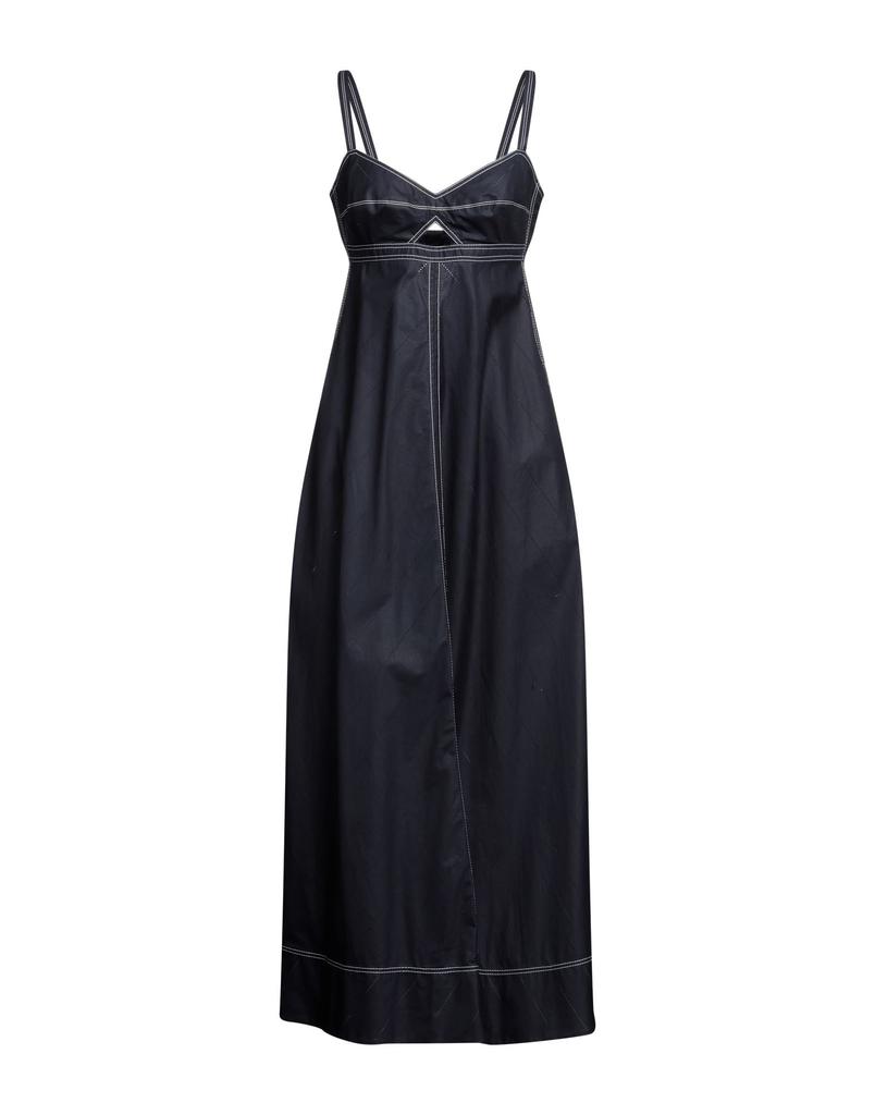 【送料関税込】Tory Burch Belted silk-trimmed wool midi dress Belted silk-trimmed wool midi dress in black - Tory Burch
