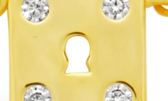 Sterling Forever Double Padlock Cubic Zirconia Pendant Necklace 4