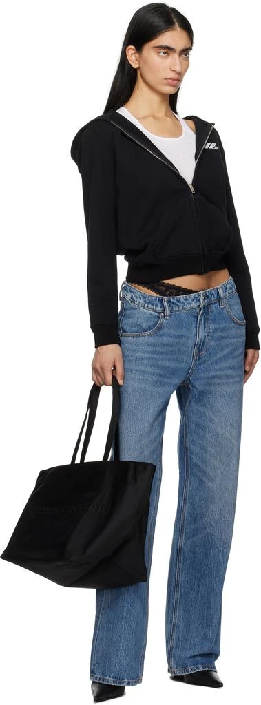 Alexander Wang Black Punch Nylon Canvas Tote 4