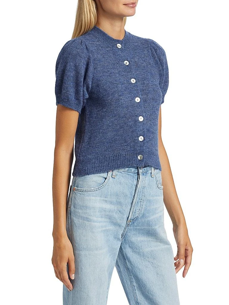 DÔEN Anisa Alpaca-Wool Short-Sleeve Crop Cardigan 4
