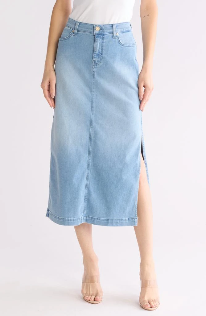 Blue Nordstrom Denim Midi Skirt Knee Length Jean Skirt Nordstrom