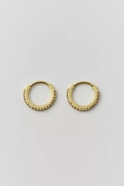 Urban Outfitters 14k Gold &  White Gold Plated Rhinestone Hoop Earring 2