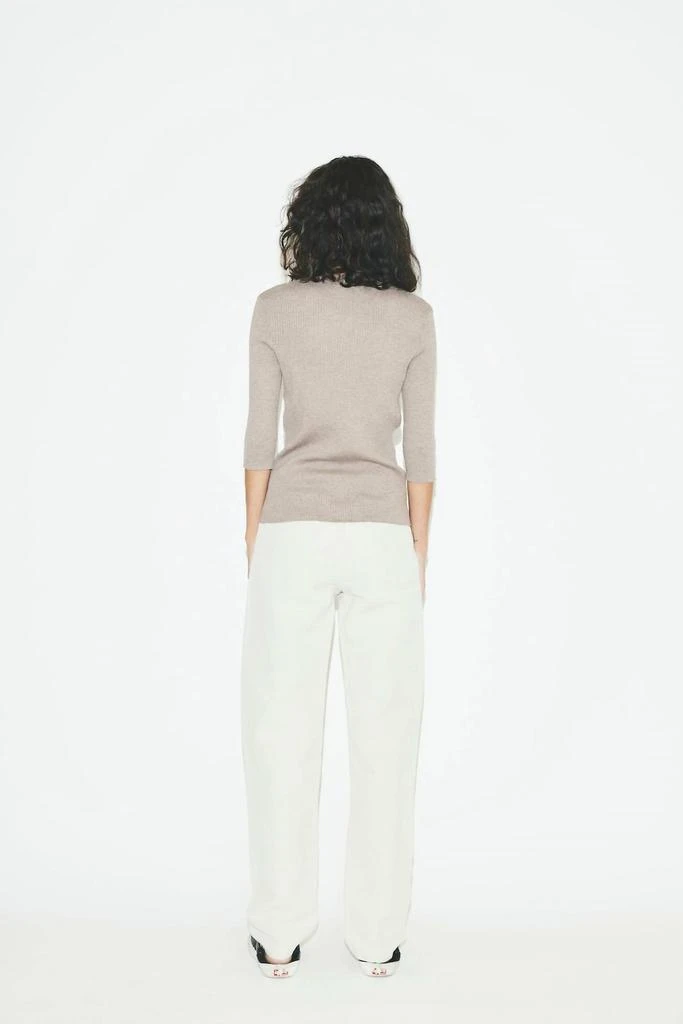 6397 Poor Boy Rib Top In Heather Taupe 2