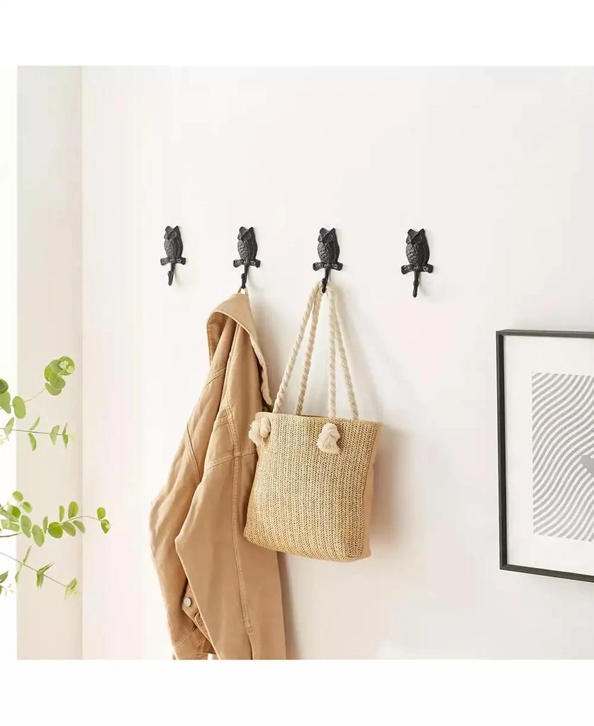 Danya B 4 Piece Owl on Branch Decorative Wall Hook Set 2