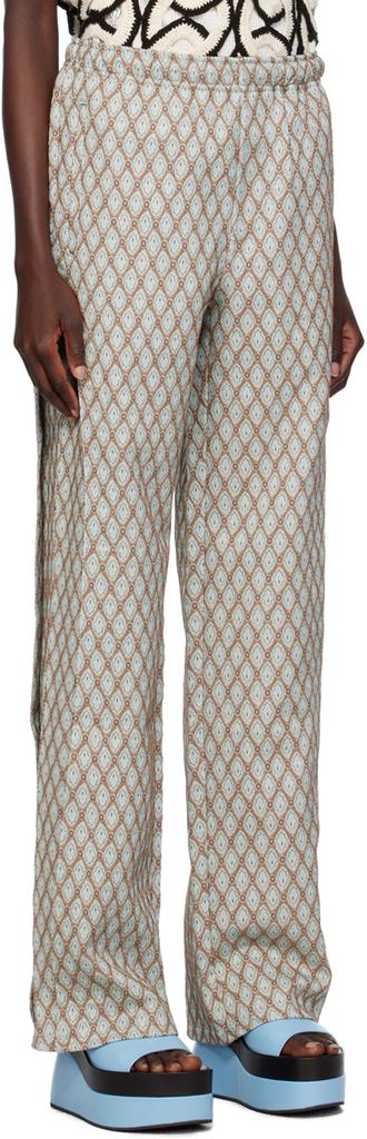 ANDERSSON BELL Beige & Blue Makeni Trousers