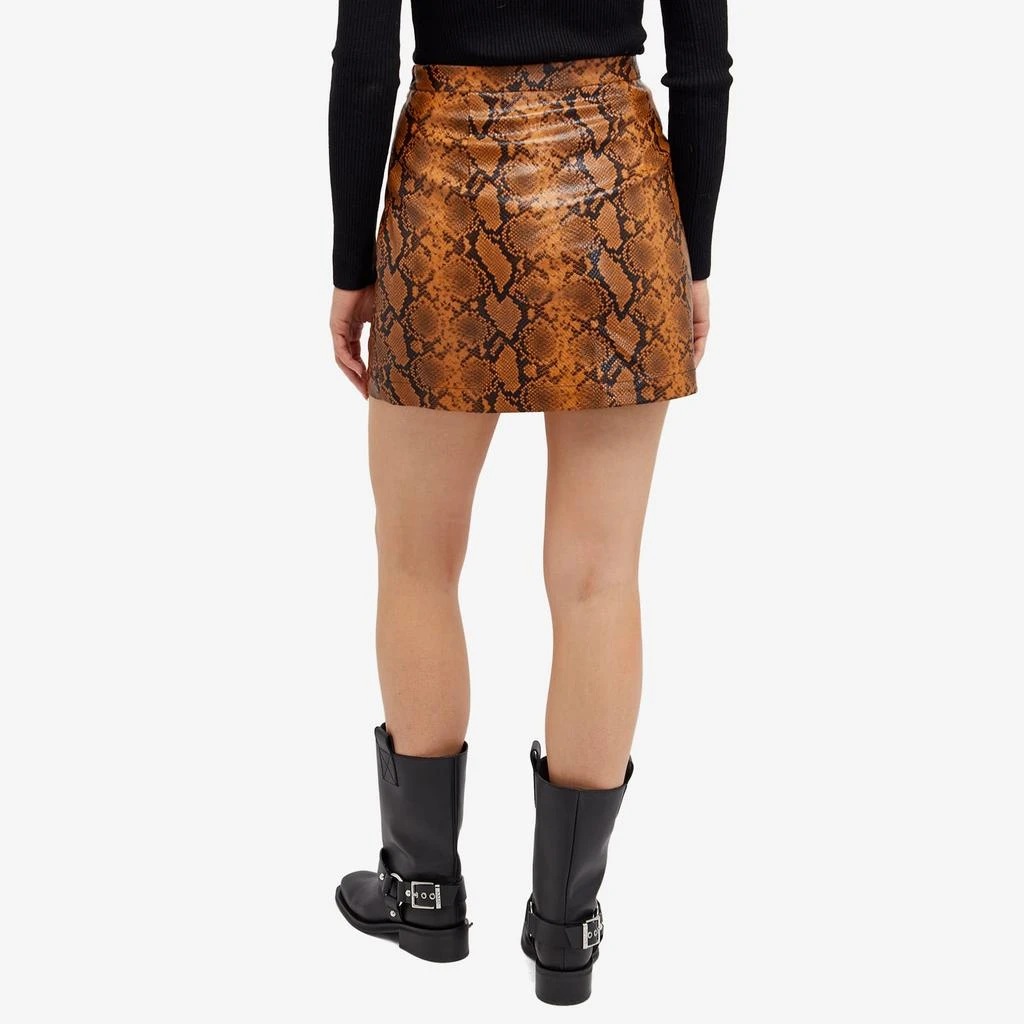 Kitri KITRI Collette Snakeskin Vinyl Mini Skirt 3