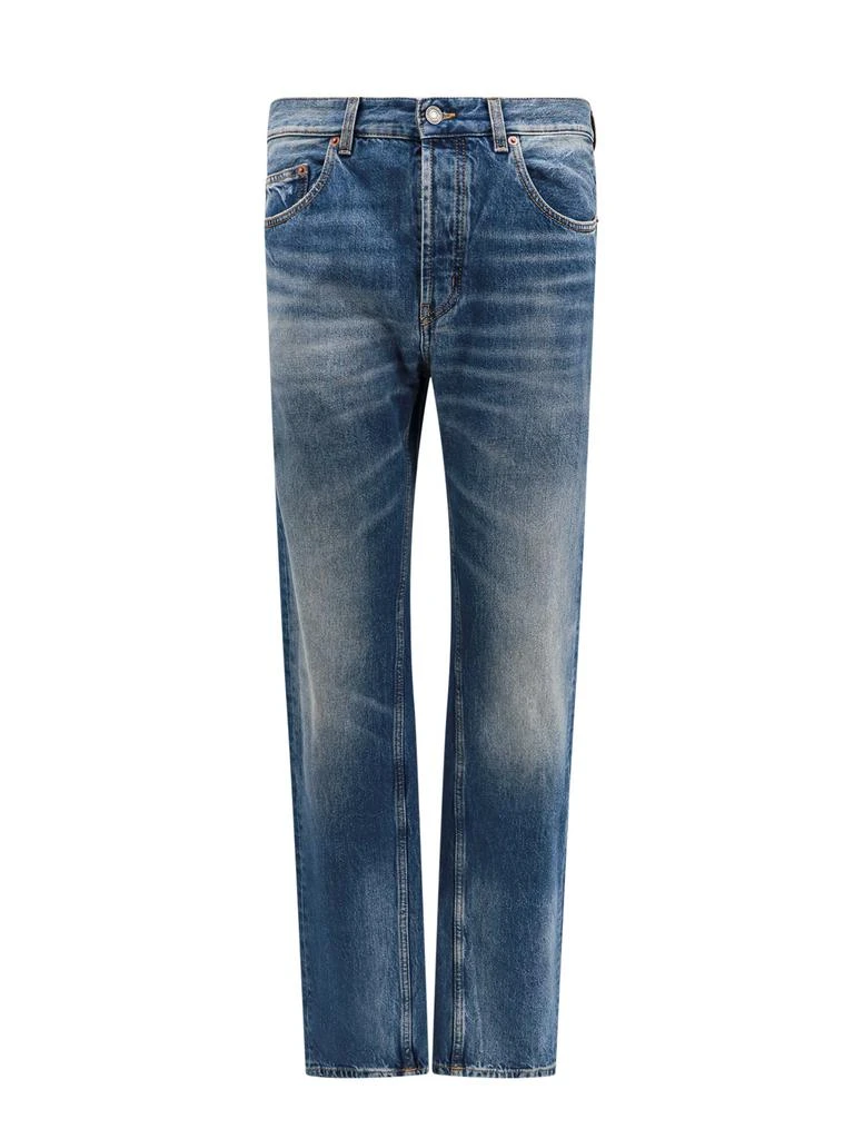 Saint Laurent Biologic cotton jeans with back logo patch 1