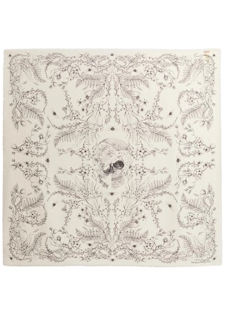 Alexander McQueen Fern skull wool scarf 1