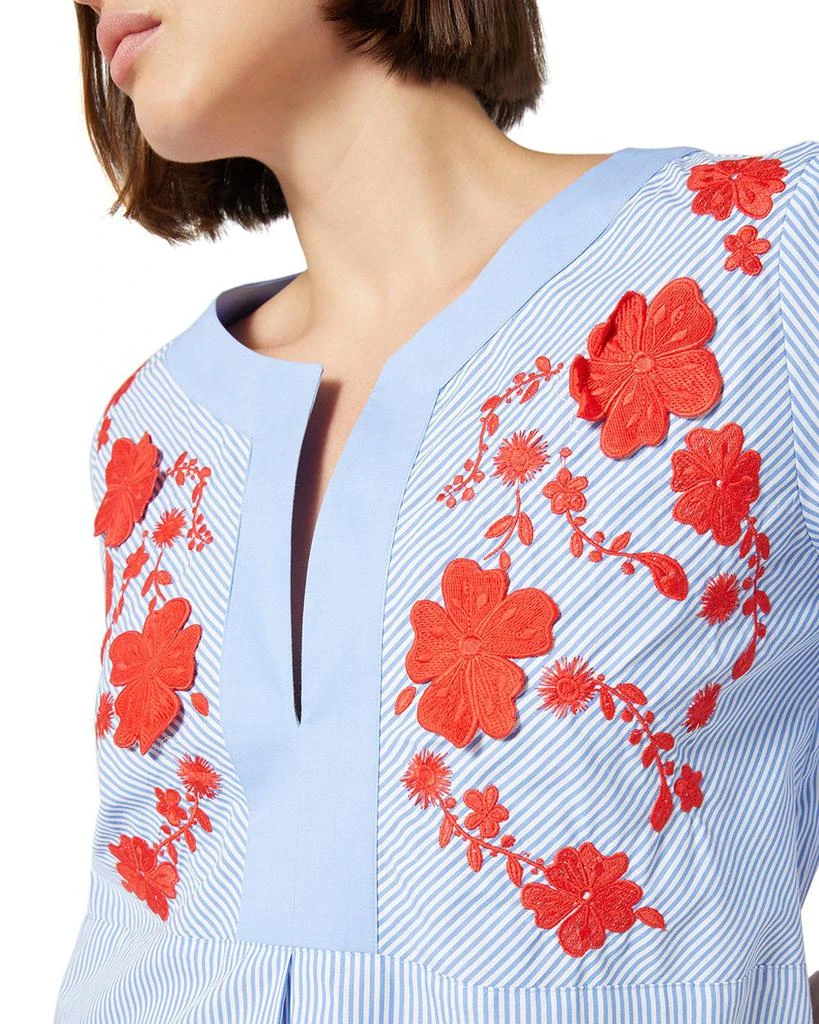 Marina Rinaldi Sport 2A Uscita Opossum Embroidered Split V Neck Dress 3