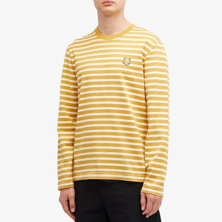 Maison Kitsune Fox Head Patch Stripe Marin T-Shirt 2