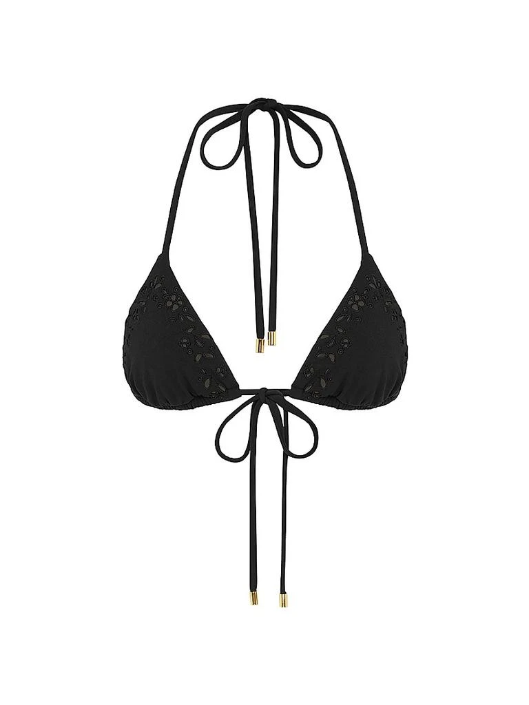 Peony Memoir Embroidered String Triangle Bikini Top 1