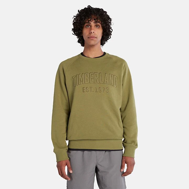 Timberland Modern Wash Logo Sweatshirt for Men in Green 4