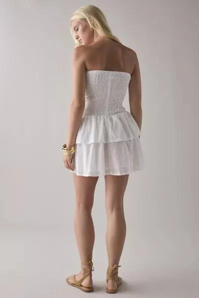 Daisy Street Daisy Street Broderie Bandeau Drop Waist Tiered Mini Dress 2