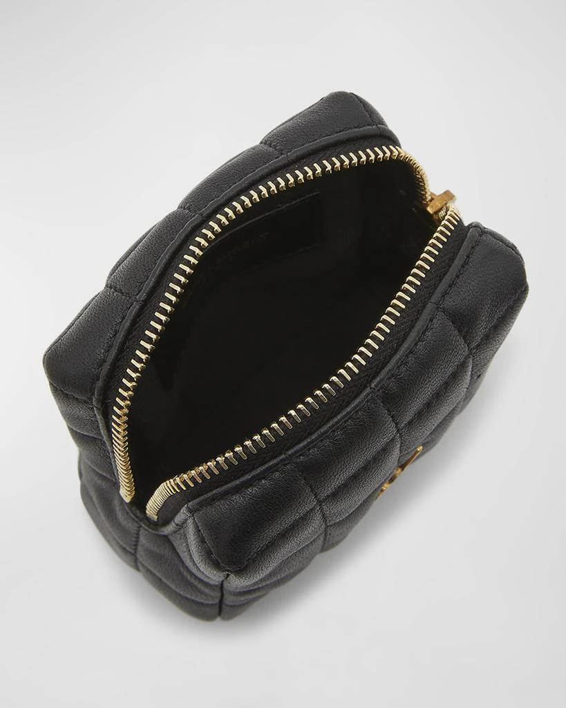 Yves Saint Laurent Cassandre Mini YSL Cube Pouch in Quilted Smooth Leather 3